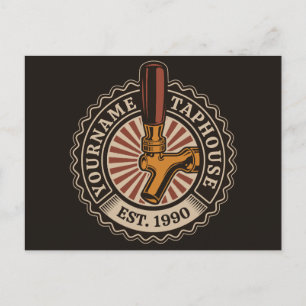 Personalisierter NAME Bierbrauerei Bar Postkarte