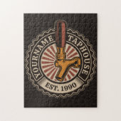 Personalisierter NAME Bierbrauerei Bar Puzzle (Vertikal)