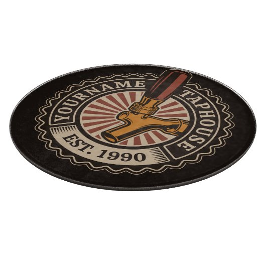 Personalisierter NAME Bierbrauerei Bar Schneidebrett (Ecke)