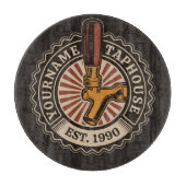 Personalisierter NAME Bierbrauerei Bar Schneidebrett (Vorderseite)