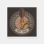 Personalisierter NAME Bierbrauerei Bar Serviette (Vorderseite)