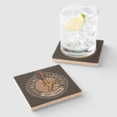 Personalisierter NAME Bierbrauerei Bar Steinuntersetzer (Seitenansicht)