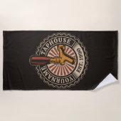 Personalisierter NAME Bierbrauerei Bar Strandtuch (Vorderseite)