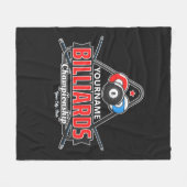 Personalisierter NAME Billard 8 Ball Pool Cue Rack Fleecedecke (Vorderseite (Horizontal))