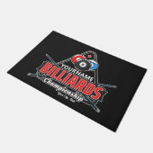 Personalisierter NAME Billard 8 Ball Pool Cue Rack Fußmatte (Schrägansicht)