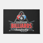 Personalisierter NAME Billard 8 Ball Pool Cue Rack Fußmatte (Vorderseite)