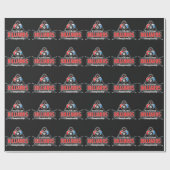 Personalisierter NAME Billard 8 Ball Pool Cue Rack Geschenkpapier (Flach)