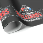 Personalisierter NAME Billard 8 Ball Pool Cue Rack Geschenkpapier (Rolleneckpunkt)