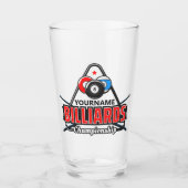 Personalisierter NAME Billard 8 Ball Pool Cue Rack Glas (Vorderseite)