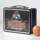 Personalisierter NAME Billard 8 Ball Pool Cue Rack Metall Brotdose (Beispiel)