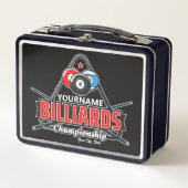Personalisierter NAME Billard 8 Ball Pool Cue Rack Metall Brotdose (Vorderseite)