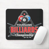 Personalisierter NAME Billard 8 Ball Pool Cue Rack Mousepad (Mit Mouse)
