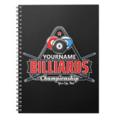 Personalisierter NAME Billard 8 Ball Pool Cue Rack Notizblock (Vorderseite)