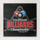 Personalisierter NAME Billard 8 Ball Pool Cue Rack Puzzle (Vertikal)