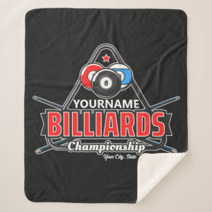 Personalisierter NAME Billard 8 Ball Pool Cue Rack Sherpadecke