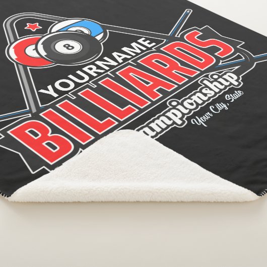 Personalisierter NAME Billard 8 Ball Pool Cue Rack Sherpadecke (3/4)