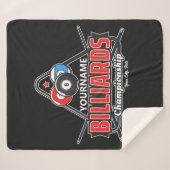 Personalisierter NAME Billard 8 Ball Pool Cue Rack Sherpadecke (Vorderseite (Horizontal))