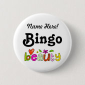 Personalisierter Name Bingo Beauty Custom Pinback Button (Vorderseite)