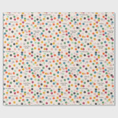 Personalisierter Name | Birthday Confetti Geschenkpapier (Flach)