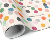 Personalisierter Name | Birthday Confetti Geschenkpapier (Rolleneckpunkt)