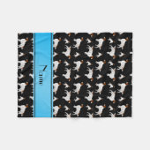 Personalisierter Name Black English Setter Fleecedecke (Vorderseite (Horizontal))