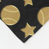 Personalisierter Name: Black Gold Baseball Stars Fleecedecke (Ecke)