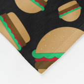 Personalisierter Name: Black Hamburger Fleecedecke (Ecke)