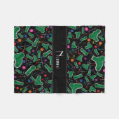 Personalisierter Name: Black Minigolf Fleecedecke (Vorderseite (Horizontal))