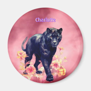 Personalisierter Name Black Panther Magnet