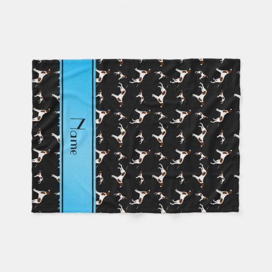 Personalisierter Name Black Pointer Fleecedecke (Vorderseite (Horizontal))