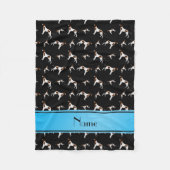 Personalisierter Name Black Pointer Fleecedecke (Vorderseite)