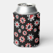 Personalisierter Name: Black Poker Chips Dosenkühler (Kanne Rückseite)