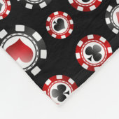 Personalisierter Name: Black Poker Chips Fleecedecke (Ecke)
