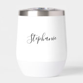 Personalisierter Name Black Script Monogram (Vorderseite)