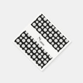 Personalisierter Name: Black Volleyball Serviette (Ecke)