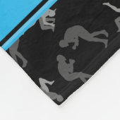 Personalisierter Name: Black Wrestling Fleecedecke (Ecke)