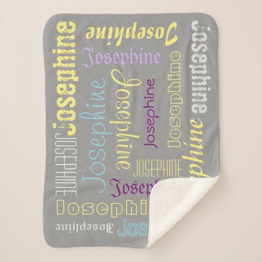 Personalisierter Name "Blanket"mit kuddelig weiche Sherpadecke (Vorderseite)