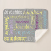 Personalisierter Name "Blanket"mit kuddelig weiche Sherpadecke (Vorderseite (Horizontal))