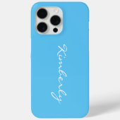 Personalisierter Name Blau Case-Mate iPhone Hülle (Rückseite)