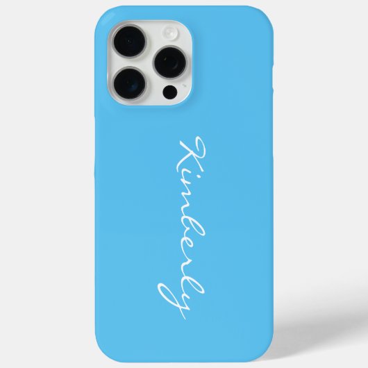 Personalisierter Name Blau Case-Mate iPhone Hülle (Rückseite)
