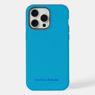 Personalisierter Name Blaue Farbe Minimalistisch iPhone 15 Pro Max Hülle