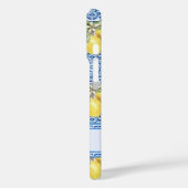 Personalisierter Name Blaue Fliese Mittelmeer-Limo Case-Mate iPhone Hülle (Rückseite / Links)