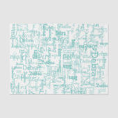 Personalisierter Name Blauer Gewebepapier Seidenpapier (Vorderseite)