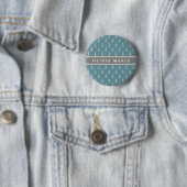 Personalisierter Name Blaues Ankermuster Button (Beispiel)