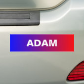 Personalisierter Name, blaues rotes Auto Autoaufkleber (Auf Auto)