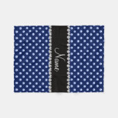 Personalisierter Name Blauperlen Fleecedecke (Vorderseite (Horizontal))