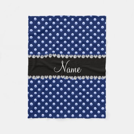 Personalisierter Name Blauperlen Fleecedecke (Vorderseite)