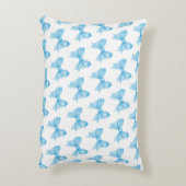 Personalisierter Name Blue Coquette Bow Accent Pil Dekokissen (Rückseite(Vertikal))