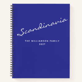 Personalisierter Name Blue Destination Travel Jour Notizblock