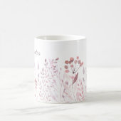 Personalisierter Name Blue Lavender Botanical Foli Kaffeetasse (Mittel)